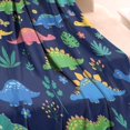 thumbnail image 3 of Colorful Dinosaurs Plant Dark Blue Pattern Blanket,Comfortable Soft Lamb Wool Throw Blanket,All Season,Warm Lightweight Blankets for Sofa Bed Couch Living Room Chair,30"x40", 3 of 4