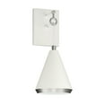 thumbnail image 2 of Trade Winds Winona 1-Light Wall Sconce in White with Polished Nickel, 2 of 6
