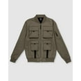 thumbnail image 3 of Men's Elnathan Fleece Utility Bomber Jacket - Light Olive, Medium, 3 of 5