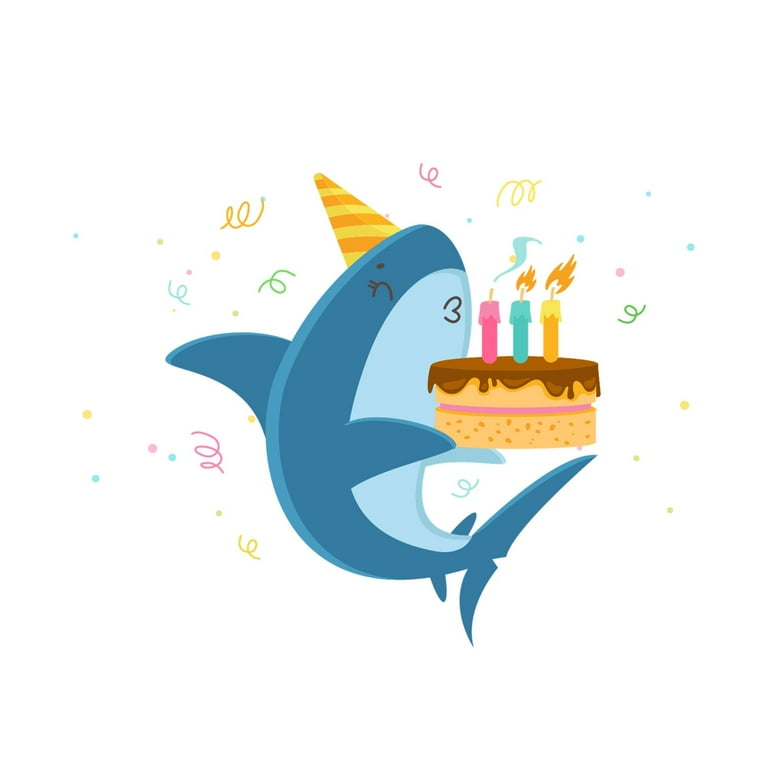Empire Party Baby Shark Birthday Decorations Baby Shark Family Two Two Balloons Banner Cake Toppers for Kids 2nd Birthday Party Supplies