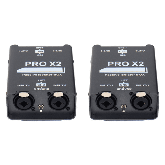 2X New 2-Way Audio Isolator, Current Eliminator, XLR 6.5, Permalloy Mixer Live Broadcast