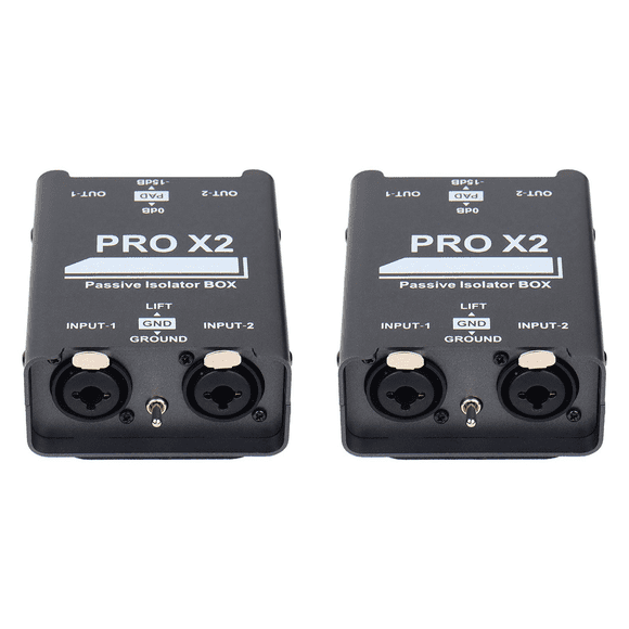2X New 2-Way Audio Isolator, Audio Current Eliminator, XLR 6.5, Permalloy Isolator, Mixer Live Broadcast