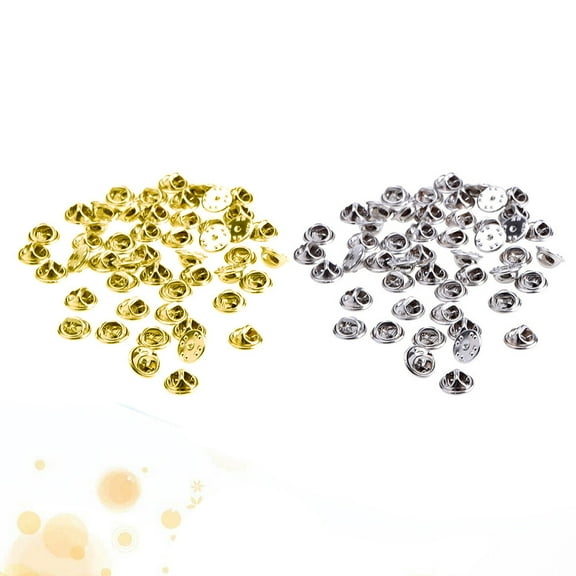 Milisten Badge Clutch Pin Back Locking Pin Backs Brass 200pcs