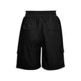 thumbnail image 4 of cllios Cargo Shorts for Men Summer Casual Work Shorts Fitness Workwear Cargo Shorts with Multi Pockets Cargo Shorts for Men Under $5 Black,M, 4 of 8