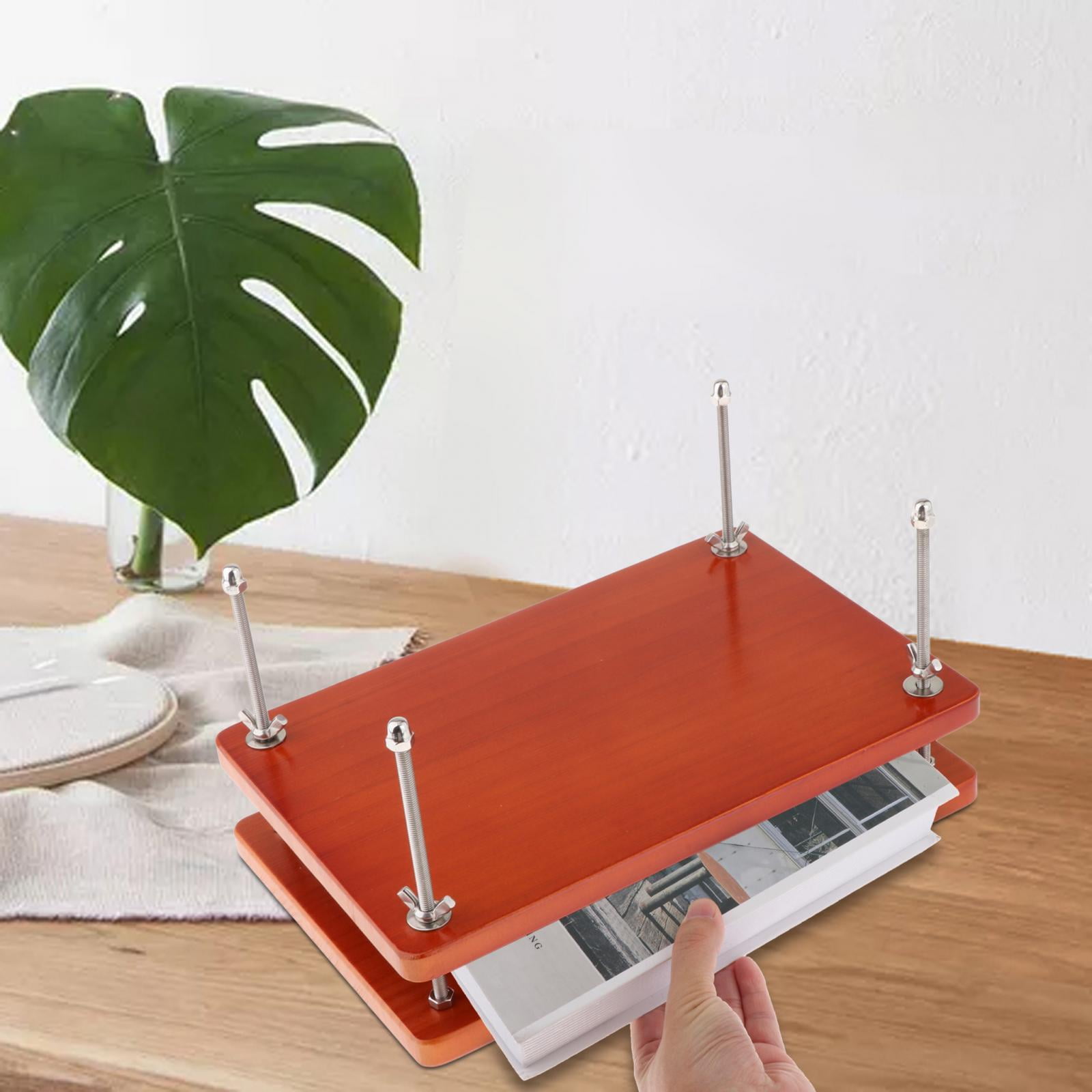 GUOOL Wooden Book ,Binding ,DIY Bookbinding,Binding Machine,Manual Book Binding Tool,Flat ,for Desktop