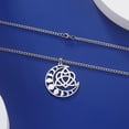 thumbnail image 2 of EUEAVAN Silver Moon Celtic Knot Pendant Necklace Stainless Steel Jewelry, 2 of 5