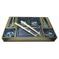 thumbnail image 2 of Japanese Tombo Dragonfly Blue Motif Ceramic Sushi Dinnerware 10pc Set For Two Consisting Pairs of Sushi Plates Soup Sauce Bowls Chopsticks Soup Spoons Great Housewarming Gift For Sushi Asian Dining, 2 of 4