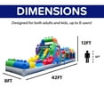 thumbnail image 6 of HeroKiddo 42ft Long 4 in 1 Inflatable Obstacle Course with Dual Lane Water Slide, Wet Dry Fun for Kids, 6 of 8