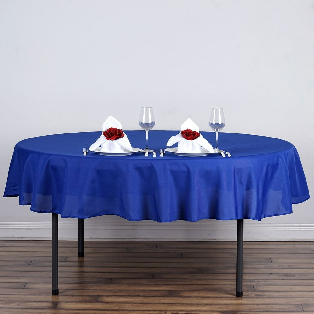 Efavormart 90" Round ROYAL BLUE Wholesale Linens Polyester Round