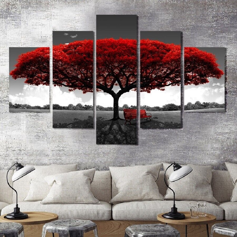 Canvas Print Paintings Landscape Pictures Wall Art Modern Living Room Decoration 5 Pieces
