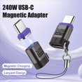 thumbnail image 2 of 2X Cable de Carga Rápida PD 3.0, Adaptador Magnético Tipo C de 240 W, Transferencia de Datos de 480 Mbps para Teléfono y Portátil, 2 of 5
