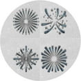 thumbnail image 1 of Ahgly Company Machine Washable Indoor Round Transitional White Smoke Area Rugs, 6' Round, 1 of 7