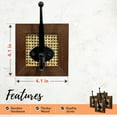 thumbnail image 4 of Autumn Alley Rustic Wall Hooks with Rattan Design – Set of 4 Decorative Wood Frame Wall-Mounted Hooks, Dual Metal Hooks for Coats, Hats, Towels, Bags, and More – Boho Farmhouse Style Home Décor, 4 of 8