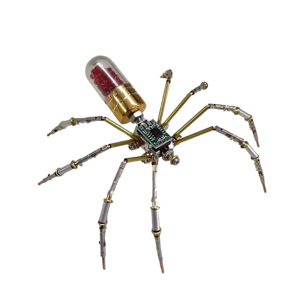 Modelo de araña mecánica de metal para adultos y niños, colección de manualidades creativas Oro