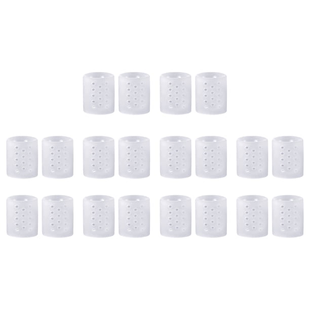 Seitruly 10 pares de apertura perforada no fácilmente protector del talón resistente al desgaste doble apertura perforada lavable Cuidado de los pies 3CM S