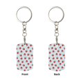 thumbnail image 2 of Naloa Hand Drawn Strawberry Print Keyfob with Split Key Ring and Print Labels, Key Labels Key Chain Tags, Luggage Tags, Car Key Chain Ring Keyfob Gift, 2 of 7