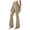 Beige, variant on Women's High Waisted Boot Cut Yoga Pants 4 Pockets Workout Pants Tummy Control Women Bootleg Work Pants Dress Pants Dark Green,Size XL