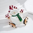 thumbnail image 4 of Rhinestone Christmas Snowman Brooch Pin for Women Unisex Silver Gold-Toned Enamel Pearl AB Crystal Cartoon Badges Brooches Lapel Pins Suit Collar Dress Accessories Xmas Jewelry for Winter, 4 of 12