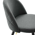 thumbnail image 4 of Modway Cordial 18" Fabric & Metal Dining Chairs in Black/Gray (Set of 2), 4 of 9