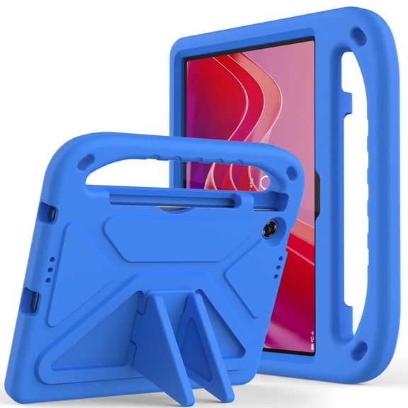 ELEHOLD for Lenovo Tab K10 2nd (10.1)TB-311FU / lenovo Tab Tablet 10.1 2025 Rugged Case Kids Friendly EVA Full Body Protective Handle Grip Kickstand Function Shockproof Kids Case,Blue