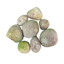 Kuntesetty 8 Pieces Artificial Rocks Ornament for Fairy Garden Community Courtyard Yard Grey