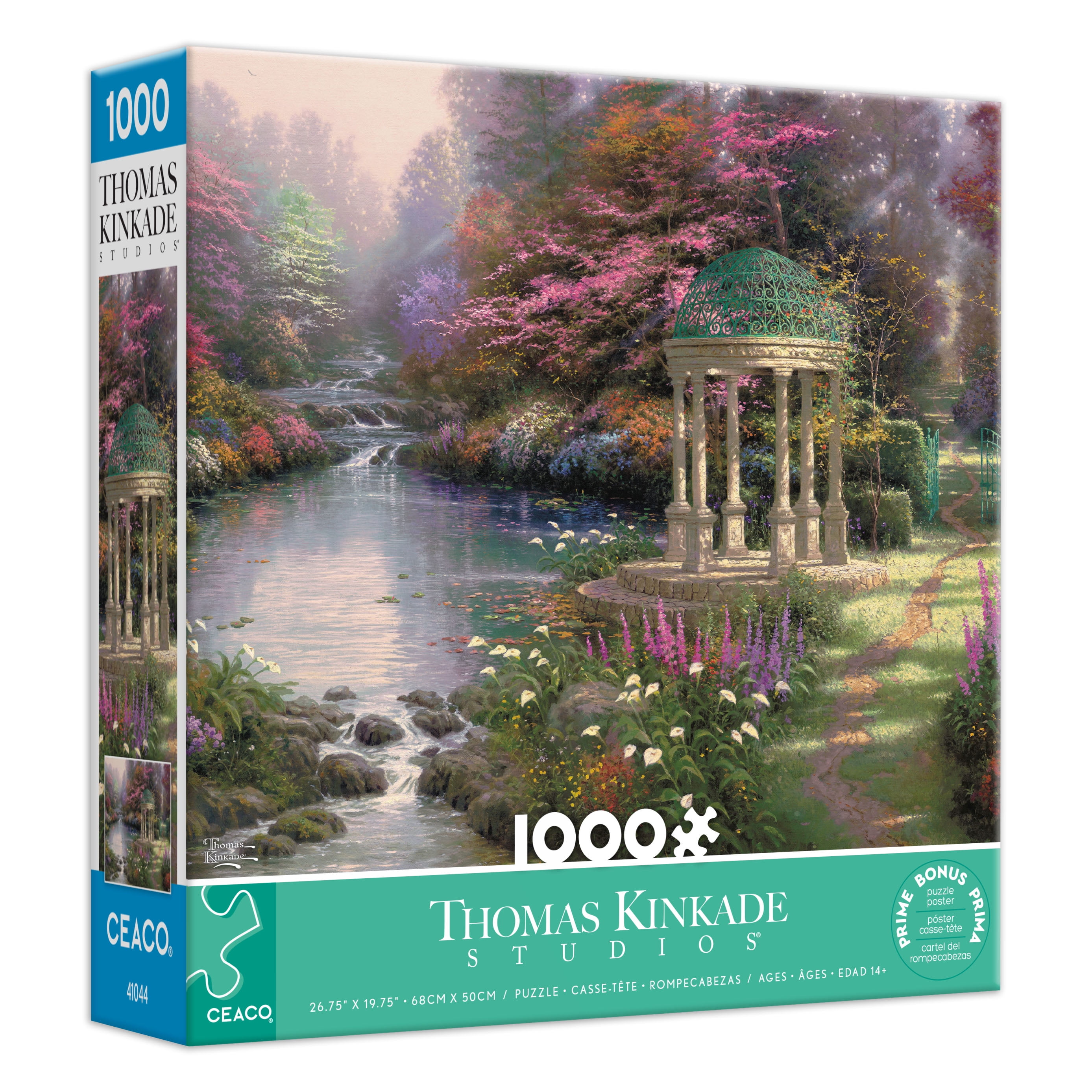 Ceaco Thomas Kinkade The Garden of Prayer 1000-Piece Interlocking Jigsaw Puzzle for Adults Ages 14+