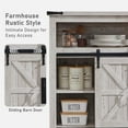 thumbnail image 2 of OKD Farmhouse Bathroom Storage Cabinet with 3 Drawers and Adjustable Shelves&Sliding Barn Door Wooden Rustic Accent Entryway Cupboard Small Storage Floor Cabinet for Kitchen, Antique Brush White, 2 of 7