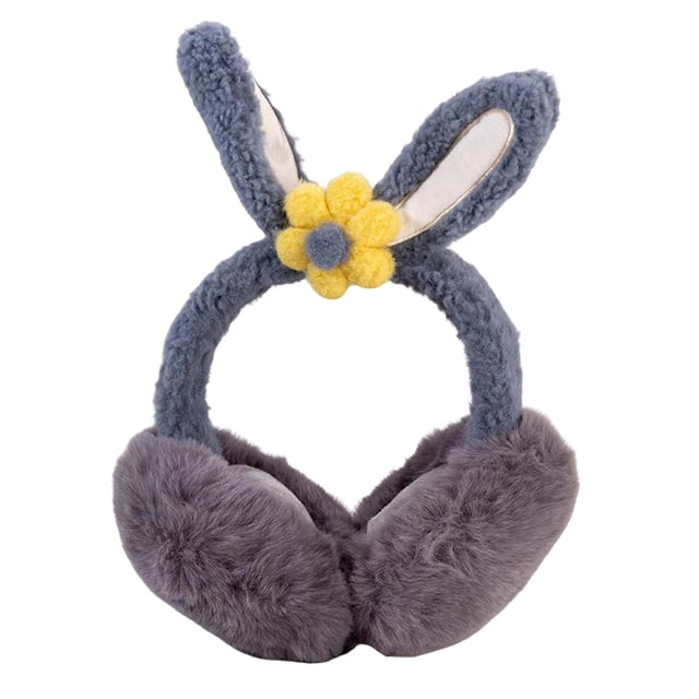 Orejeras de felpa gruesa y cálidas para el invierno, ligeras y protectoras para los oídos. Azul