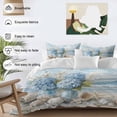 thumbnail image 3 of 3 Piece Hydrangeas Flowers Duvet Cover Set California King,Microfiber Comforter/Quilt Cover with Corner Ties and 2 Pillowcases,Coastal Seaside Starfish Summer All Season Bedding with Zipper Closure, 3 of 8