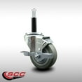 thumbnail image 2 of 3.5 Inch SS Gray Poly Swivel 3/4 Inch Expanding Stem Caster with Brake SCC, 2 of 2