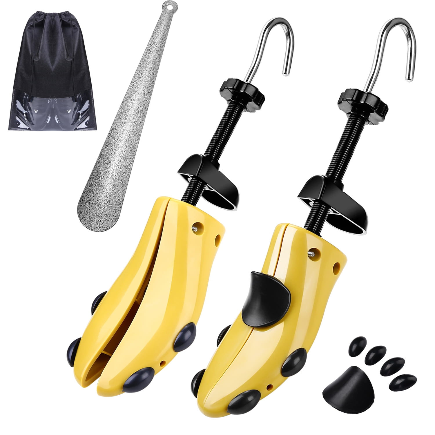 BTideas Shoe Stretcher Women Men, 4 Way Shoe Trees, Shoe Expander Adjustable Length & Width, Plastic