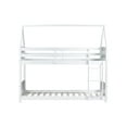 thumbnail image 2 of Dasun Twin Over Twin House Floor Bunk Bed with Headboards, Footboards and Guardrails, Ladder, Rubber Wood Bunk Bed with Safety Guardrails,White, 2 of 5