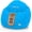 Aqua, variant on Monogrammed Cotton 36x36x40" Large Bean Bag Chair - w/Polystyrene Beads and CertiPUR Foam Filled Bean Bag for Adult, Teens and Kids - Hemp Natural