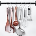 thumbnail image 4 of Minzimin 8/16 Pcs S Hooks for Hanging, 3.5 inch Heavy Duty Metal S Hooks with Safety Buckle S Shaped Hooks Pot Rack Closet Hooks for Hanging Plants, Clothes, Kitchen Utensil, Pots, Pans, Bags, 4 of 7