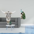 thumbnail image 2 of Escultura Tribal De Cabeza De Toro Para Colgar En La Pared Y Estatua De Pavo Real, Colección De Esculturas De Animales, Elegante Adorno De Mesa Para Dormitorio, Oficina Y Sala De Estar., 2 of 8