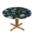 thumbnail image 3 of PIKWEEK  Fitted Round Tablecloth with Elastic Edge Wipe its Round Tables, 3 of 7