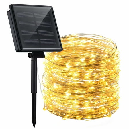 Decorative Indoor Lights Mpow Solar Powered String Lights, 200 LED Copper Wire Lights, Starry String Lights, 72ft IP65 Waterproof Solar String Lights Outdoor Indoor Patio Garden Christmas Decorative ()