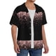 thumbnail image 2 of Fotbe Rose Gold Glitter1 Camisa Estampada de Manga Corta para Hombre, Casual de Verano, Estilo Playero, Sin Arrugas-Small, 2 of 5