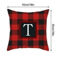 thumbnail image 3 of Yhmxh Pillow Covers Throw Pillow Covers Pillow Protector Twenty Six Letters Christmas Pillowcase Peach Skin Print Cushion Cover Plaid Cushion Pillowcase Peach Skin Pillowcase, 3 of 3