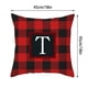 thumbnail image 3 of RKSTN christmas pillow covers Twenty Six Letters Christmas Pillowcase Peach Skin Print Cushion Cover Plaid Cushion Pillowcase, 3 of 3