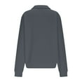 thumbnail image 7 of Jinhomg Mens Fleece Full Zip Up Sweatshirt Casual Mock Neck Jacket Sweatshirts No Hood Lightweight Cardigan Coats with Pockets, 7 of 7