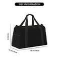 thumbnail image 3 of Disketp Black Bolsa de Viaje Tipo Duffle, Bolso de Mano para Fin de Semana para Mujer, Bolsa de Gimnasio Ligera para Hombre, Esencial para Viajes, 3 of 7