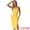 Yellow, variant on DARING DIVA Spaghetti Strap Sleeveless Split Bodycon Dress XL Hot Pink