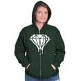 thumbnail image 4 of Diamond Dripping Fashionable Girly Zip Up Hoodie Men's Women's Brisco Brands 2X, 4 of 6