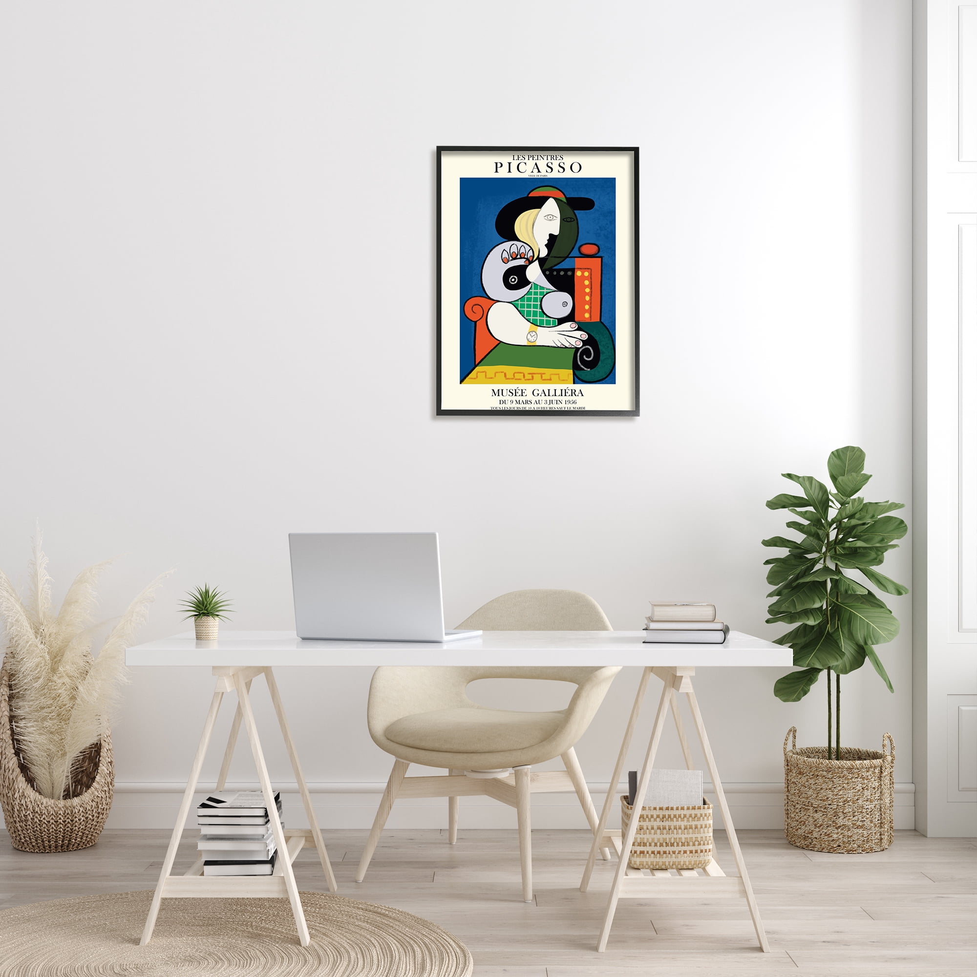 Stupell Industries Picasso Classical Abstract Artist Red Chair Woman, 24 x 30, Designed by Ros Ruseva