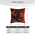 thumbnail image 2 of KLL Red And Black Abstract Skull Decorative Throw Pillow Covers Velvet Soft for Couch Sofa Bedroom Living Room Outdoor (No pillow core)- 18"x18", 2 of 5