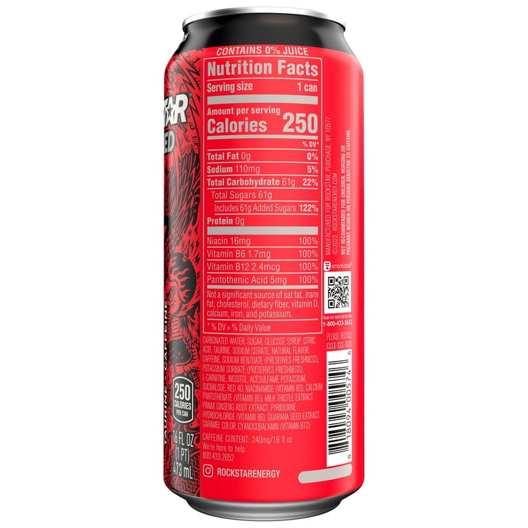  Rockstar Punched Energy Drink, Fruit Punch, 16oz Cans (12  Pack) (Packaging May Vary) : Grocery & Gourmet Food