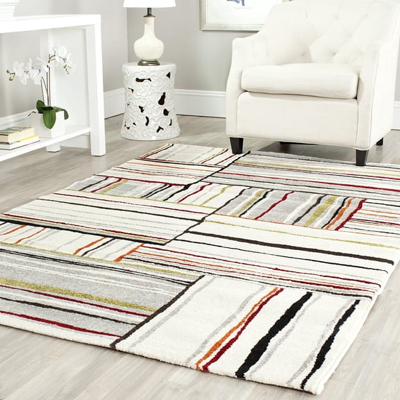 Safavieh  Porcello Abstract Ivory/ Multi Rug (4' x 5'7)