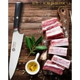 thumbnail image 4 of Kessaku 8-Inch Chef and 4-Inch Paring - Spectre Series Knife Set - Forged High Carbon Japanese AUS-8 Stainless Steel - Pakkawood Handle with Blade Guards, 4 of 10