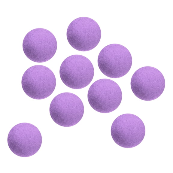 Uxcell Wool Felt Balls Beads Wool Felting Pom 3.1cm 31mm Light Purple Pack of 10